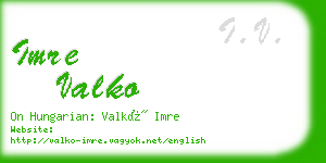 imre valko business card